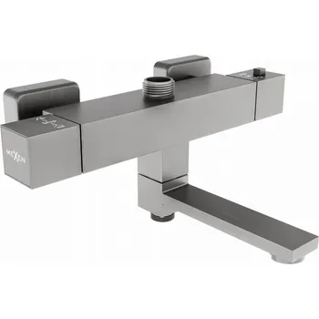 Vodovodní baterie Dvouúchytová nástěnná vanová a sprchová baterie Mexen Cube, šedá