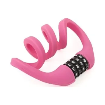 Zámek na kolo Zámek AUTHOR ACL-79 Memory SILICONE kód, růžová - Růžová, 12x600mm