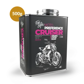 Káva Fixi Coffee Motokafe – Cruiser – dárkové balení kávy jemně mletá / stylový plechový kanystr / 500 g