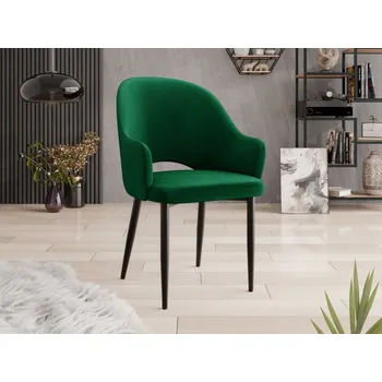 Čalouněná jídelní židle Dazja, Potah: Magic Velvet 2225, Barva dřeva: černá MIRJAN 5903211334375