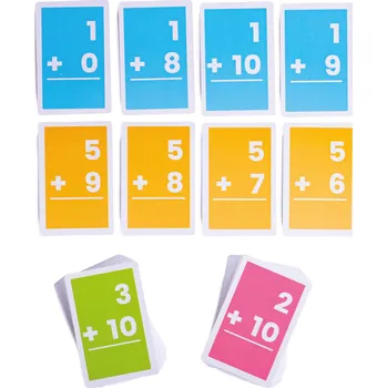 Dřevěná hračka Bigjigs Toys Kartičky sčítání 1-10