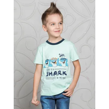 Chlapecké tričko Chlapecké tričko Shark - mátová 98