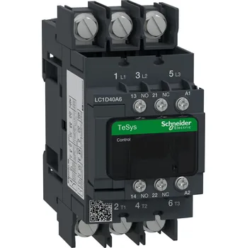 Stykač Schneider Electric LC1D40A6U7 3P stykač se svorkami pro oka AC3 440V 40A cívka 240V AC 50/60Hz