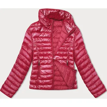 Dámská bunda Červená prošívaná dámská bunda se stojáčkem (16M9108-270) odstíny červené L (40)