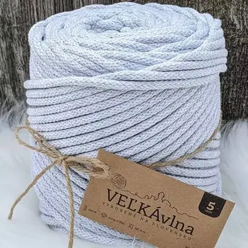 Příze Velká vlna Špagát 5mm Opalit (Špagátová příze 5mm Mesačný kameň)