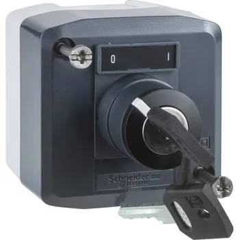 Elektroinstalační materiál Schneider Electric XALD144 Ovládací skříňka jednotlačítková se zámkem, 1 Z