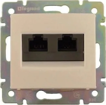 Elektrická zásuvka Legrand 774133 VALENA béžová zás. 2xrj45 ftp cat6