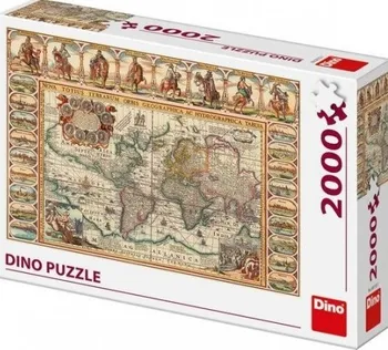 Puzzle Dino Historická mapa světa 2000 dílků