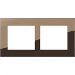 OBZOR DSD 00-00000-125H Rámeček dvojnásobný skleněný DECENTE, zrcadlo bronz