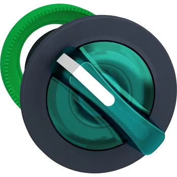 vypínač Schneider Electric ZB5FK1233 Zapuštěné provedení, Otočný ovládač prosvětlený, Zelený, 2 pozice pevné
