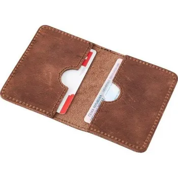 Kožené pouzdro na karty a doklady Barva kůže: Pull up Braun (D216)