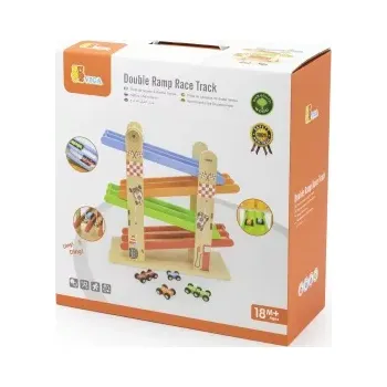 Dřevěná hračka Viga Závodní dráha 44744 Double Ramp