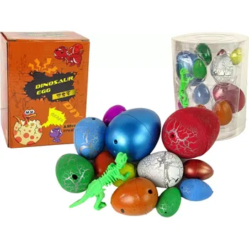 Figurka Rostoucí dinosauří vejce – sada 12 ks, různé velikosti