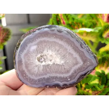 Sběratelství Geoda achát šedý s dutinkou Brazílie 239g