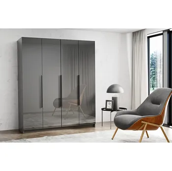 Šatní skříň ARK Šatní skříň PANDA, Šedá 160 cm