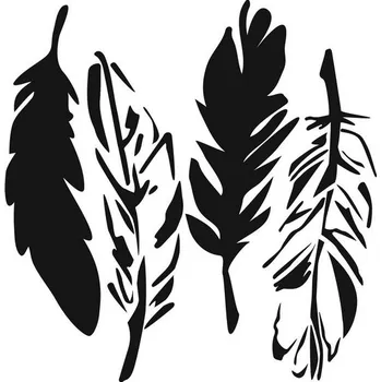 Výtvarná sada Šablona TCW 6"x6" (15,2x15,2 cm) - 4 Feathers