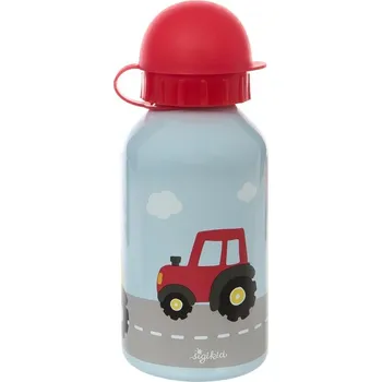 Svačinový box Lahvička z nerezové oceli na pití Červený traktor (350ml) Sigikid