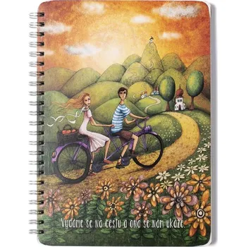 Kroužkový blok A5 Cesta - linka 50 listů