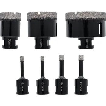 Sada diamantových vrtacích korunek Akkit M14 7dílná pro úhlové brusky