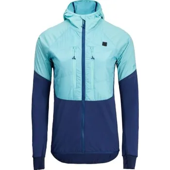 Cyklistická bunda dámská pružná softshellová bunda s primaloftem SILVINI Asprino - 3233 navy-turquoise, L