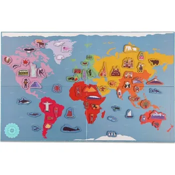 magnetka pro dítě Mideer Magnetická Mapa světa 148 dílků