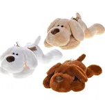 Plyšový pes s mašlí ležící 40 cm mix…