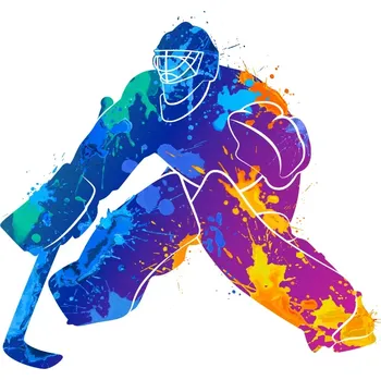 Nášivka NAŽEHLOVAČKA - Hokejový golman abstrakt