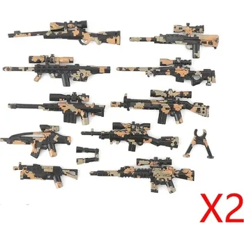 ostatní stavebnice Vojenské stavebnice s mini figurkami a zbraněmi | komponenty styl lego - PD020-K7029-A-2SETS