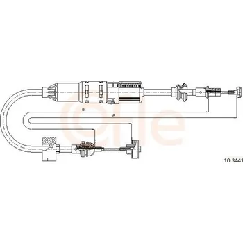 Spojkové lanko Tazne lanko, ovladani spojky COFLE 10.3441