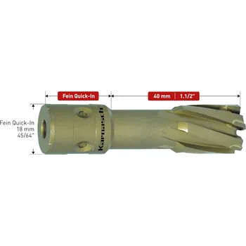 Vrták Karnasch 201147042 | Jádrový vrták42 mm, HARD-LINE 40 upnutí FEIN QUICK-IN