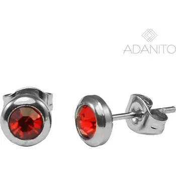 Náušnice Náušnice z chirurgické oceli pecky s červeným kamenem