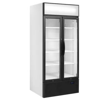 TEFCOLD FSC891H – Chladicí vitrína, 2-křídlové dveře, s reklamním panelem, 535 l, bílá