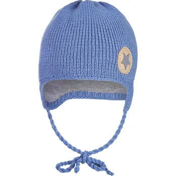 Čepice Little Angel Čepice pletená zavazovací LA Outlast ® - ocelová Velikost čepic: 1 | 36-38 cm