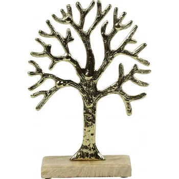 Kovový strom života Novan zlatý 25x18x5 cm