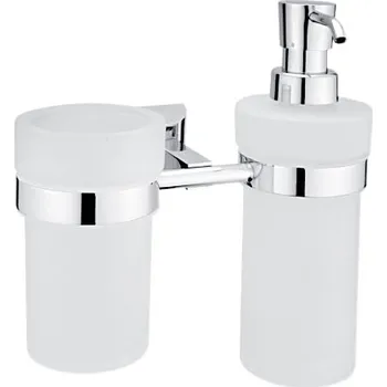 Dávkovač mýdla Ruční dávkovač mýdla na zeď Nimco 250 ml stříbrný, vícebarevný