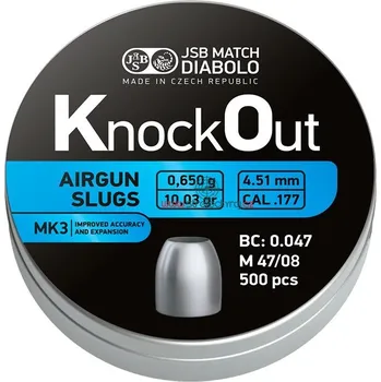 Diabolka Diabolo JSB KnockOut Slugs .177 MK3 500ks cal.4,51mm