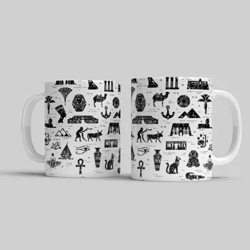 Hrnek Egyptské symboly - Růžová