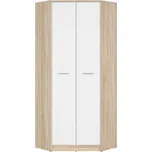 BRW Nepo Plus rohová šatní skříň SZFN2D Dub sonoma/Bílá