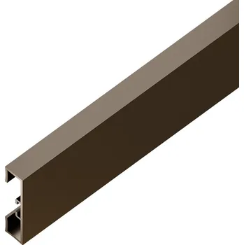 Stavební profil AP38/1 soklová lišta ACARA, hliník elox bronz, 40 mm, 2,7 m
