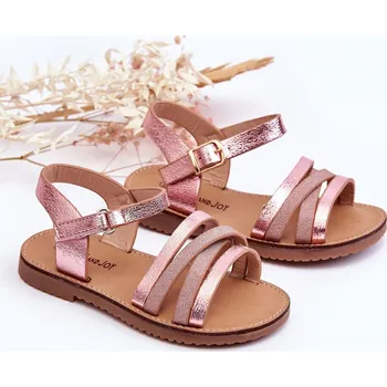 Dívčí sandály Dětské sandály s popruhy Isla Barva: Růžová, Velikost: 22