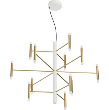 Linea Light 9757 Perla_P12, bílo-zlatý moderní lustr, 59W LED 3000K DALI, 87x100cm