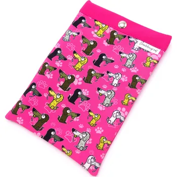 Obal na doklad Pamlskový Ráj Obal na očkovací průkaz psa – pudl Barva: růžová