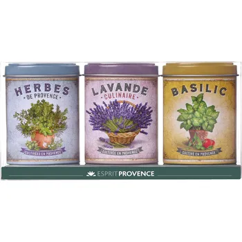 Koření Esprit Provence Bylinkové trio Levandule, Bazalka & Provensálské bylinky, 3 ks