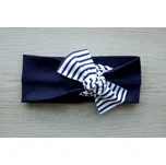 AMÁLKA Elastická dívčí čelenka, modrá námořnická Velikost: 50-56
