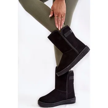 Dámská zimní obuv Dámské vysoké boty do sněhu Big Star KK274616 Barva: Černá, Velikost: 37