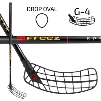 Florbalová hůl FREEZ SPEAR 27 black-gold 103 drop oval G-4 MB 24-25 L