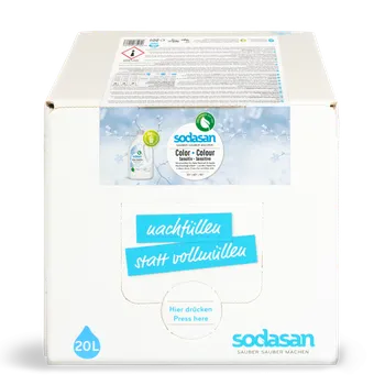 Prací gel Sodasan tekutý prací prostředek na barevné prádlo sensitive bez vůně 20 l