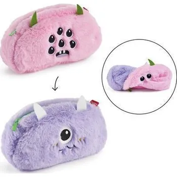 Penál Penál "Back2Fun", růžová / fialová, zip, plyš, APLI MR16426