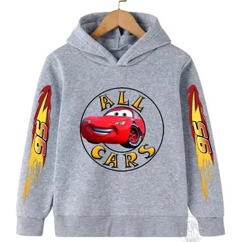 Chlapecký svetr Dětská mikina CARS Lightning McQueen (mix barev) potisk 3 Barva: Šedá, Velikost: 160