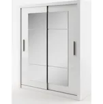 Šatní skříň IDEA 02 bílá zrcadlo 180 cm